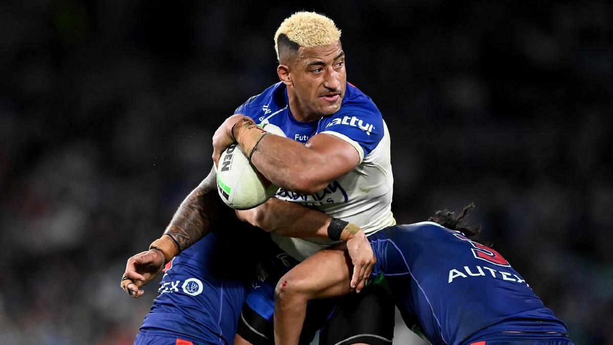 Back from injury, Viliame Kikau's power alongside Stephen Crichton gives the Bulldogs a sharp edge. (Dan Himbrechts/AAP PHOTOS) Back from injury, Viliame Kikau's power alongside Stephen Crichton gives the Bulldogs a sharp edge. (Dan Himbrechts/AAP PHOTOS)