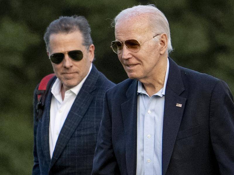 US President Joe Biden's son Hunter is accused of concealing his drug use when he bought a gun. (AP PHOTO)