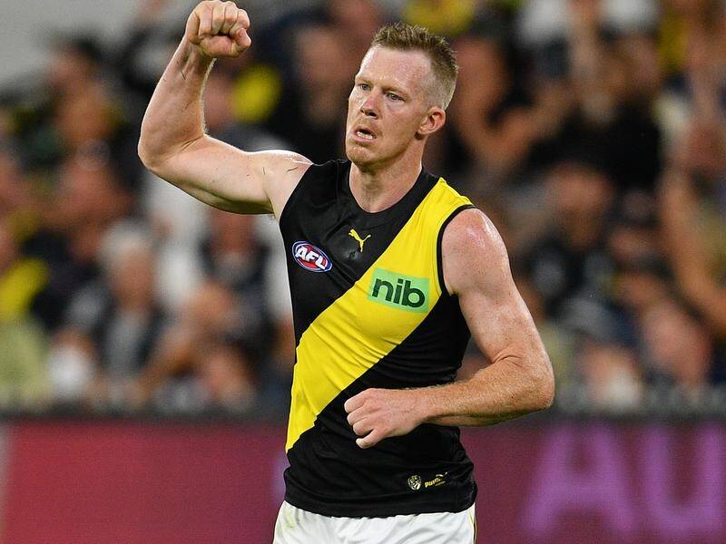 Richmond's Jack Riewoldt says he's tracking well for an AFL return against St Kilda.