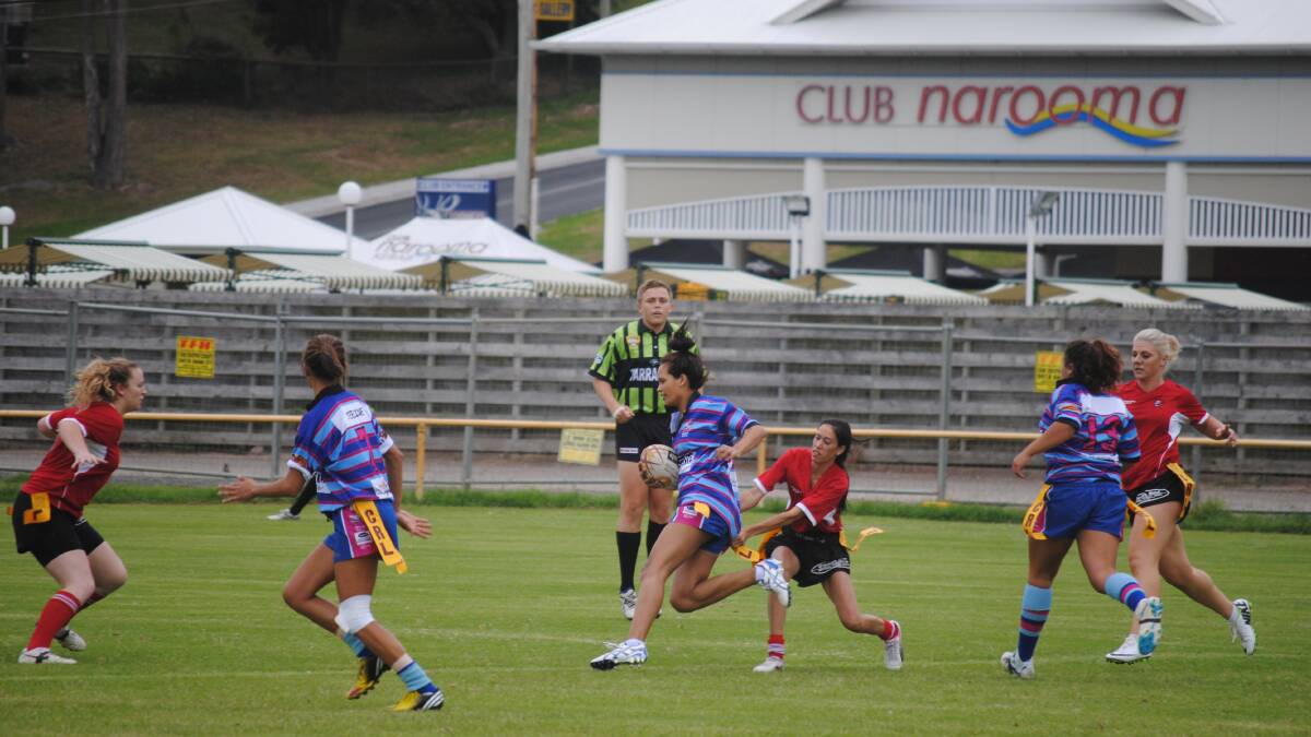 A shot from the Narooma Ladies Tag game against Moruya...