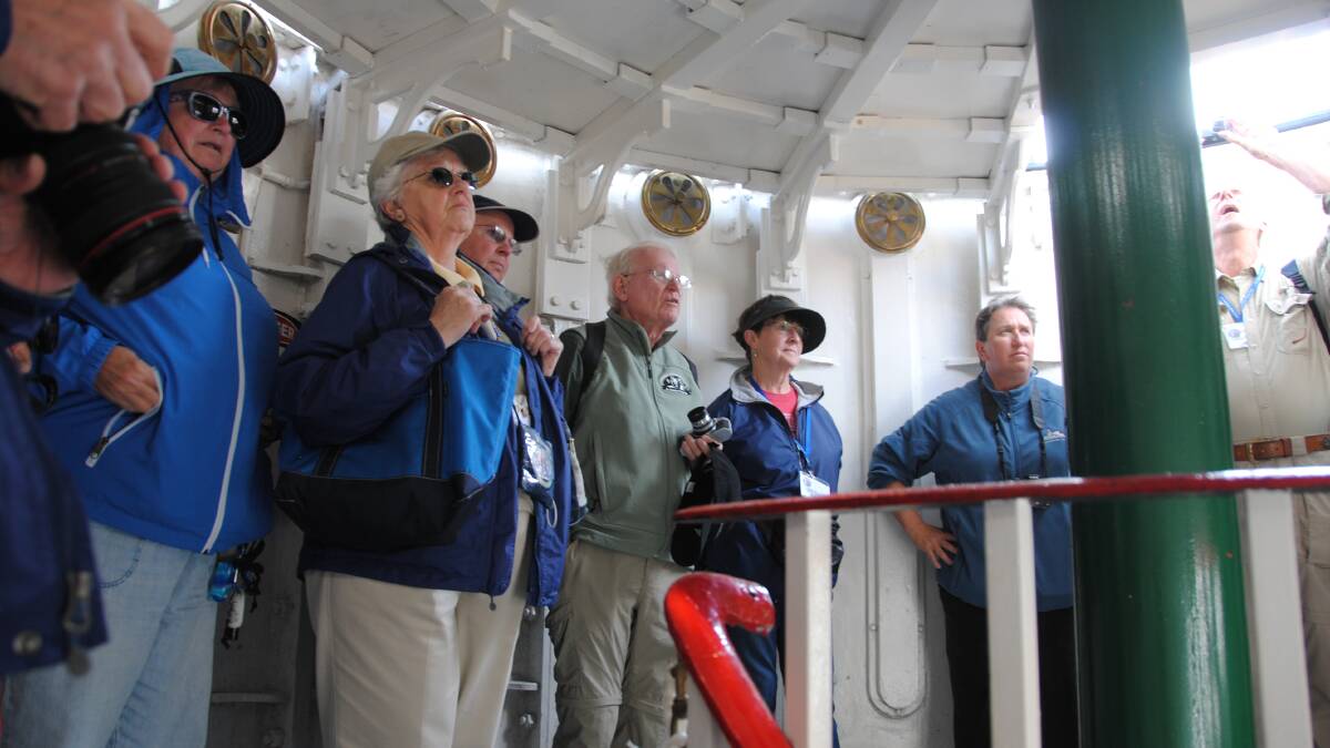 LIGHTHOUSE TOUR: The society members were very impressed with the Montague Island lighthouse off Narooma that had just celebrated its 125th anniversary. 