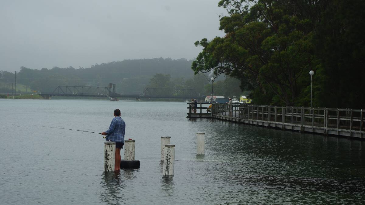 ANOTHER TIDE: Another king tide at Narooma in the first week of 2014 shows there is not much room to move with sea-level rise... 