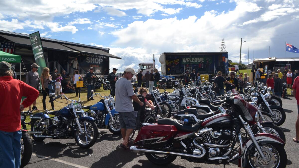 BIKE EVENT: The Bermagui Cancer Research Advocate Bikers (CRABS) show on this Saturday is well worth checking out. Here is a scene from last year.