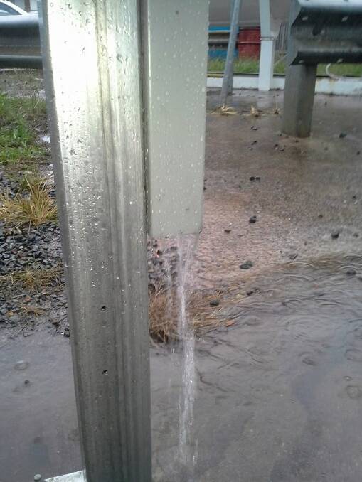 DOWNPIPE RELIEF: Scott Hunter of Narooma sent us this photo with the comment: "Good to see rain out the down pipes". 