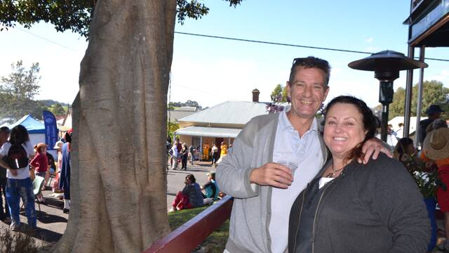 DROM DATE: Hanging out at The Drom during the Tilba Festival on Easter Saturday are Martin Avill and Donna Potter of Narooma.