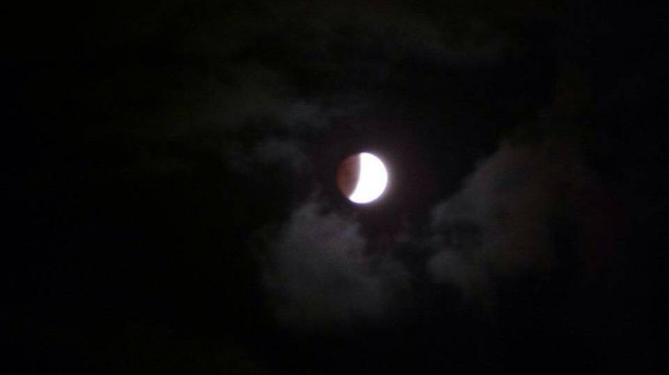 FROM NAROOMA: Kim Ellison also got to see the lunar eclipse at Narooma and says it was awesome! Thanks for the photo Kim!