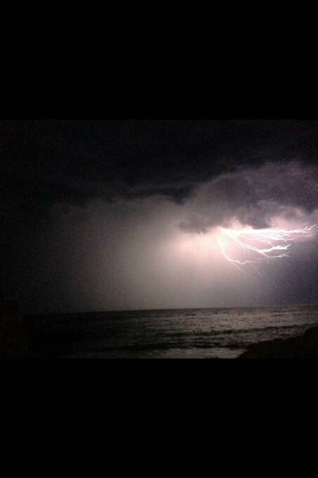 STORM LIGHTNING: Kylie Clark sent us some great lightning shots, including this one, she took on Friday night at Tuross Head using her iPhone... 