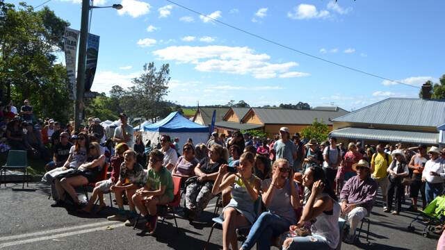 
MAIN STAGE: The main stage at the Tilba Festival on Easter Saturday was rocking with the ska and jazz Cat Empirish sounds of Tommy M and the Mastersounds, a group of nine uni students from the Illawarra and Southern Highlands area.
