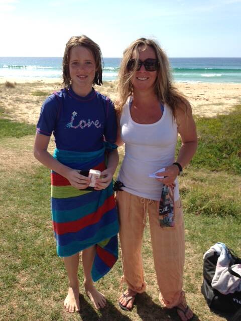 ENCOURAGEMENT AWARD: Surf Sistas Lara Ryder with Cat Davies. 
