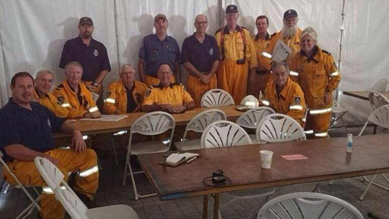 STOOD DOWN: The Eurobodalla RFS strike team is stood down at Delegate and prepares to come home. 