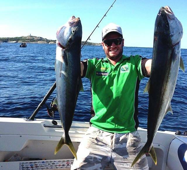 BIG KINGS: Part-time Dalmeny resident Ben Podger was stoked with his big fish including one that went just over the metre mark. 