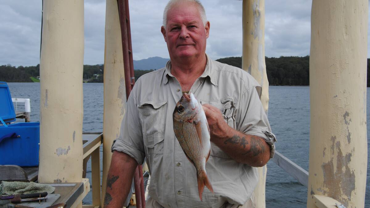 SMALL SNAPPER: Narooma Sport & Gamefishing Club member Dan Edwards won the comp with this very small snapper! 