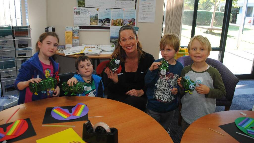 School holiday activity making fireflies at Narooma Library on Thursday, July 3.