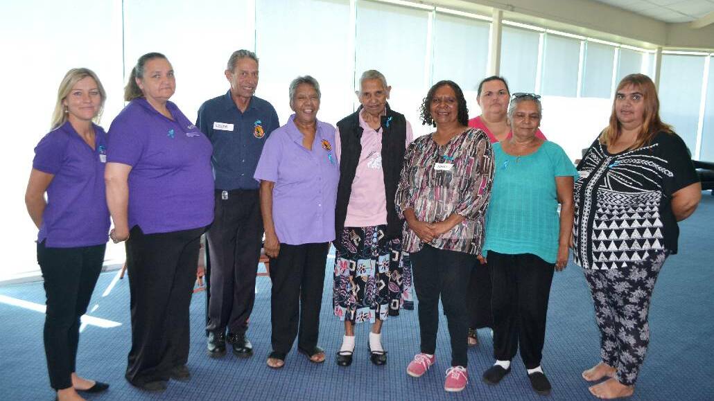 AUTISM WORKSHOP: At the autism workshop at the Narooma Golf Club are Positive Partnerships tutors Kim Schroeder and Dianne Brookes, Katungal staff Wayne Williams and Betty Connelly and participants Aunty Shirley Foster, Tracy Foster, Tammy Nye, Bertha Potts and Christine Nye.