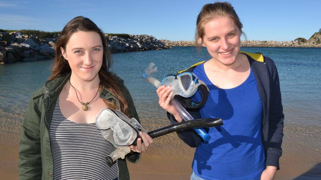REEF GIRLS: Karla Lowder and Siobhan Threlfall are hoping to go to Costa Rica to help the marine environment.