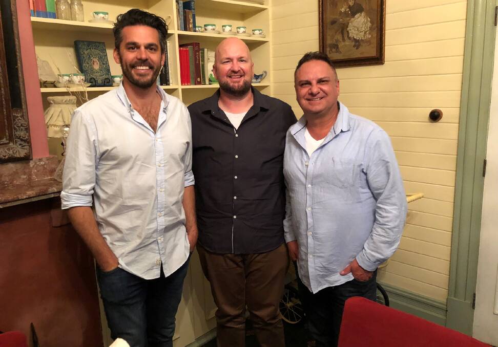 The July 2 episode of Escape From The City follows Mark and Phil, from Sydney's trendy inner-city suburb of Newtown, as they explore tree-change home options in the Macleay Valley of northern NSW with host Dean Ipaviz, left.