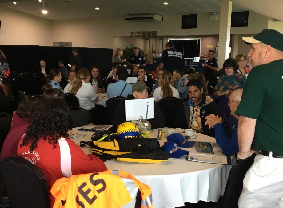 The Volunteer Rescue Association speaks to students during the emergency services leadership day at the Narooma Golf Club on Wednesday, November 28.