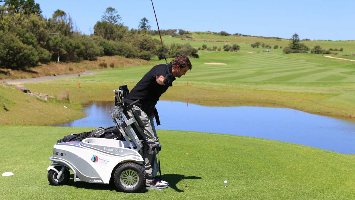 SWINGING ON: Empower Golf founder James Gribble played off a low handicap before his injury. He now looks to get disabled people back into golf.