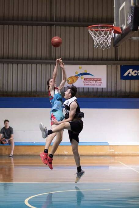 James Hurley takes a shot while playing for the Batemans Bay Breakers.