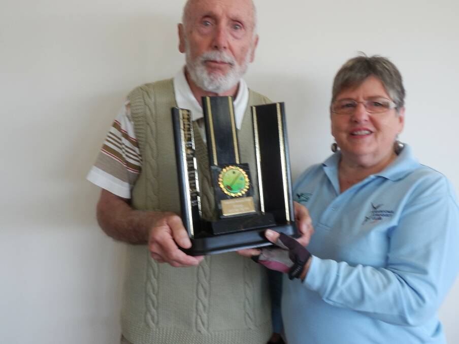 Narooma Croquet Memorial Trophy shared by Alex Nitsche and Christine Stent