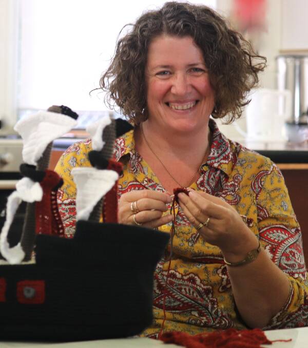 Keen craft artist Maxiene Pescud is finishing up her crocheted toy boat for the MACS Annual Art Exhibition to be held May 24-27 at Club Narooma.
