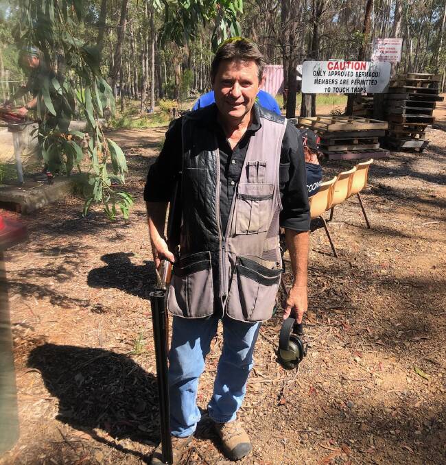 ON TARGET: Craig Field won the $500 prize during the Bermagui Sporting Clays' first meeting of the year. Photo supplied.