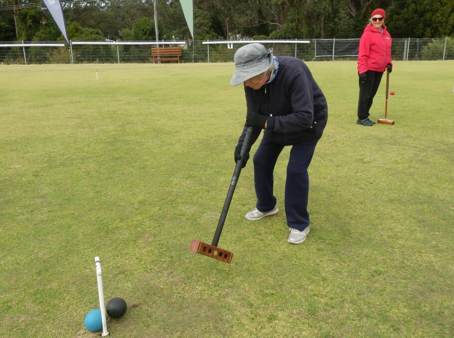 IN FORM: Pearl Hanson hardly missed a croquet, defeated by Pauline Wilcock with a six-ball break.