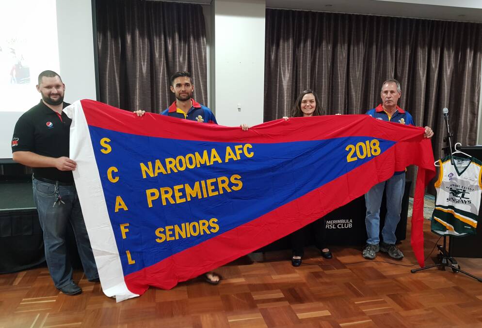 The Narooma Lions will unfurl their premiership flag at their first home game of 2019. Photo: Provided.