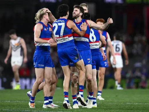 After pushing Fremantle in their past three clashes, Western Bulldogs are keen on another crack. Photo: Joel Carrett/AAP PHOTOS
