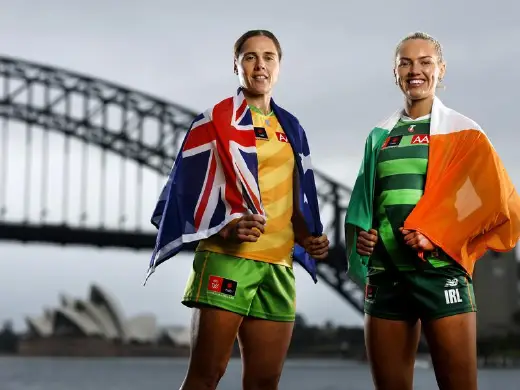Rivals captains Jasmine Garner and Orla O'Dwyer are excited by the Australia v Ireland AFLW match. Photo: PR IMAGE PHOTO