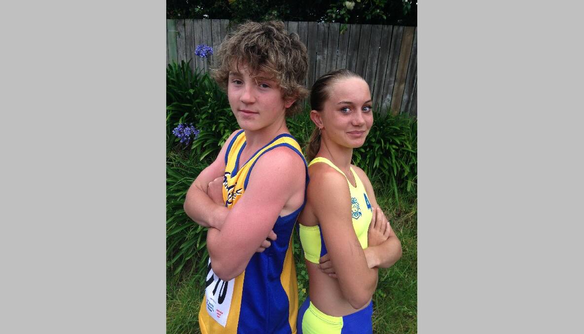 JUNIOR ATHLETES: Connor Griffith and Lilly Bennett have been selected to represent Australia in athletics in Canada in July this year and they are seeking your support to help to get them there.