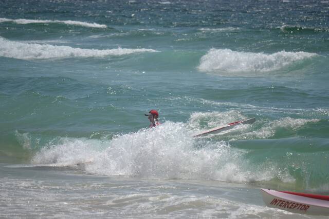 SURF ACTION: More lifesaving competition action in the surf at the Far South Coast Life Saving Club senior carnival hosted by Narooma SLSC. Photo by Stan Gorton – Narooma News 