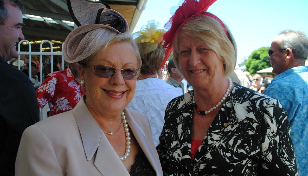 WOMEN IN RACING: Jan Carter and Sue King ready to face the day. 