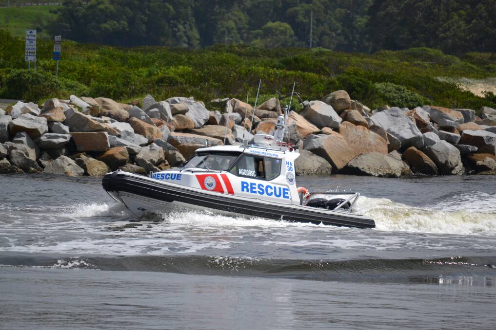 NAROOMA VESSEL: Heading down for search and rescue activities is Marine Rescue Narooma's RHIB.