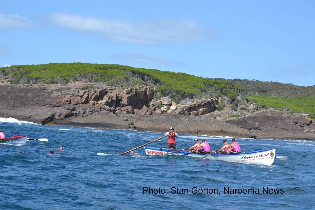 CREW CHANGE: Narooma conducts a crew change halfway between Eden and Pambula on the final day. Photo: Stan Gorton, Narooma News