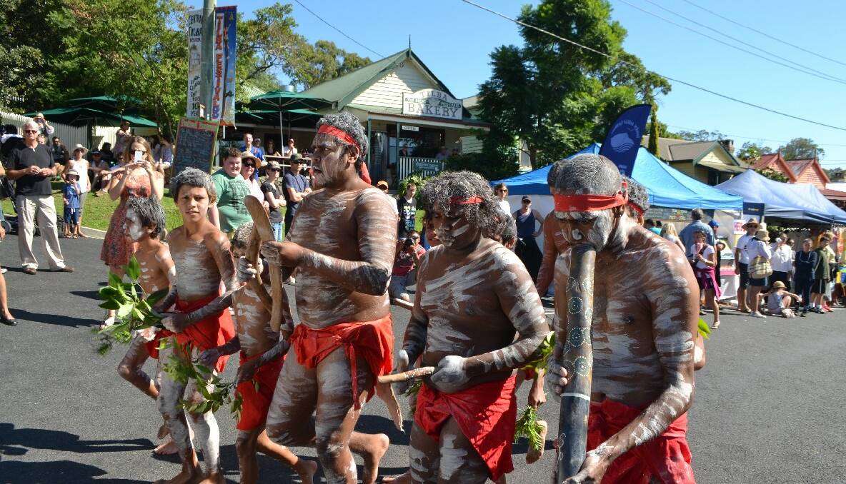 DANCERS: Warren Foster (foreground) and his Gulaga Dancers were featured in the first episode and are pictured at the Tilba Easter Festival.