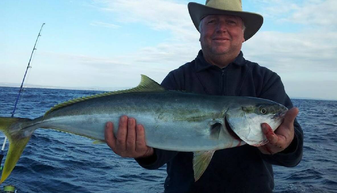PLAYSTATION KINGFISH: Tony from inland NSW on Charter Fish Narooma’s Playstation on Thursday with his nice keeper kingfish. The boys managed to get two fish up to 90cm past the seals. 