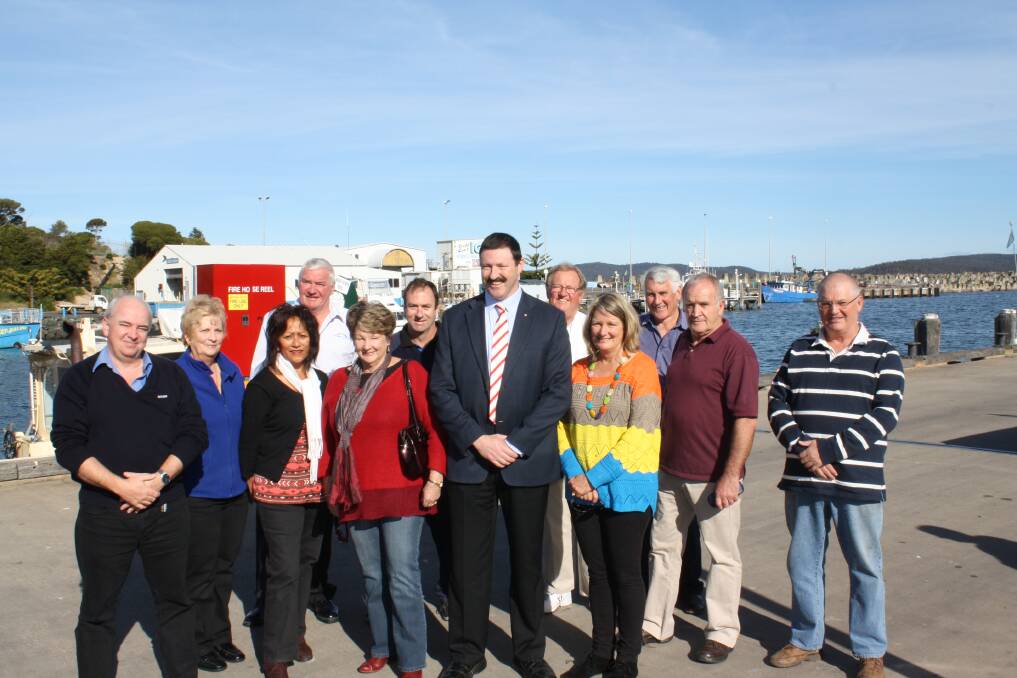 Member for Eden-Monaro Dr Mike Kelly with delighted representatives from the Eden Chamber of Commerce, Cruise Eden, Eden Port, Sydney Ports and the Port of Eden Marina (POEM ) group, with whom he has worked closely on the project. The port development will be a huge boost to Eden’s economy and the entire region. 