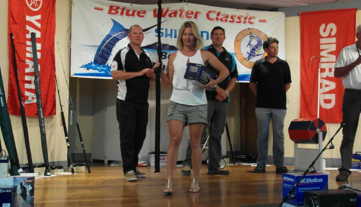 CHAMPION LADY: Carly Bexterman, champion lady angler, another novice angler, who caught her first three marlin in the comp.