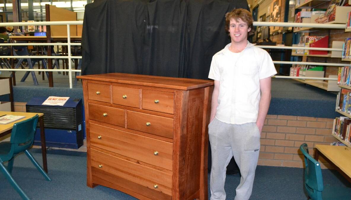 A South Coast mahogany chest of drawers by Alex Krantz.