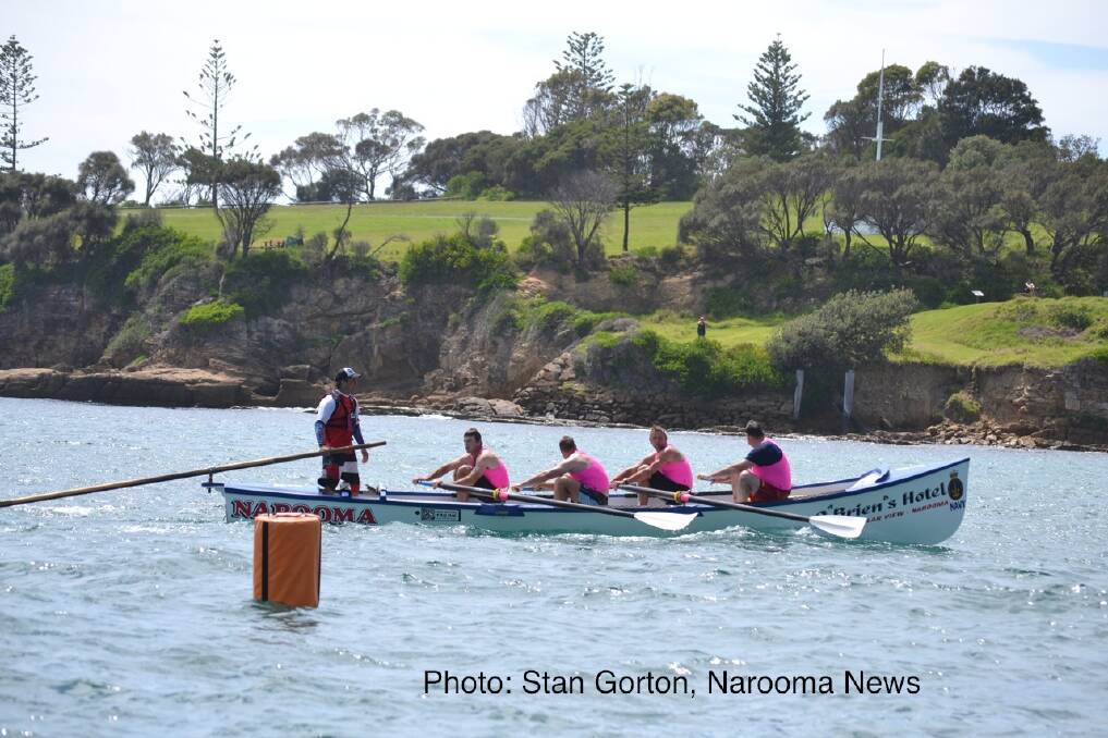 Narooma comes home the second boat into Bermagui beaten only by Bulli Open. Photo: Stan Gorton, Narooma News