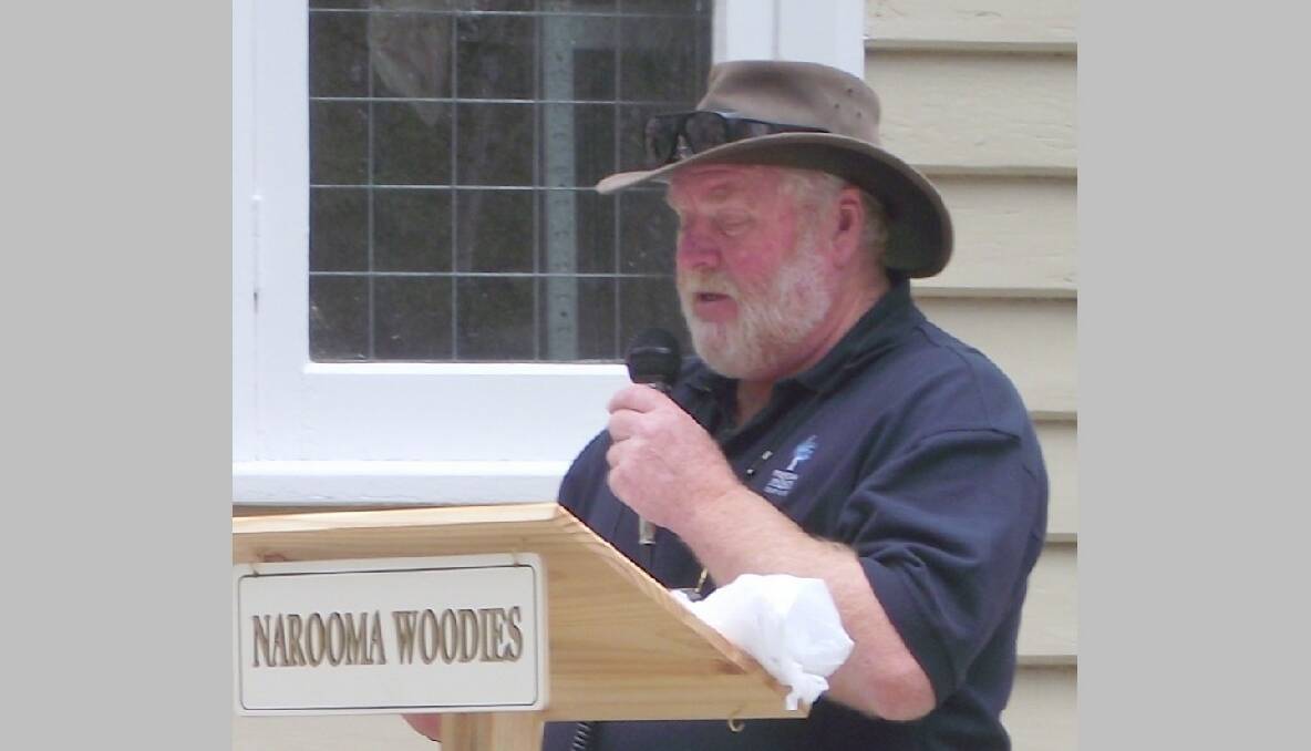 THE WOODIES: President of the Narooma and Districts Woodcrafters Association David Schmid. 