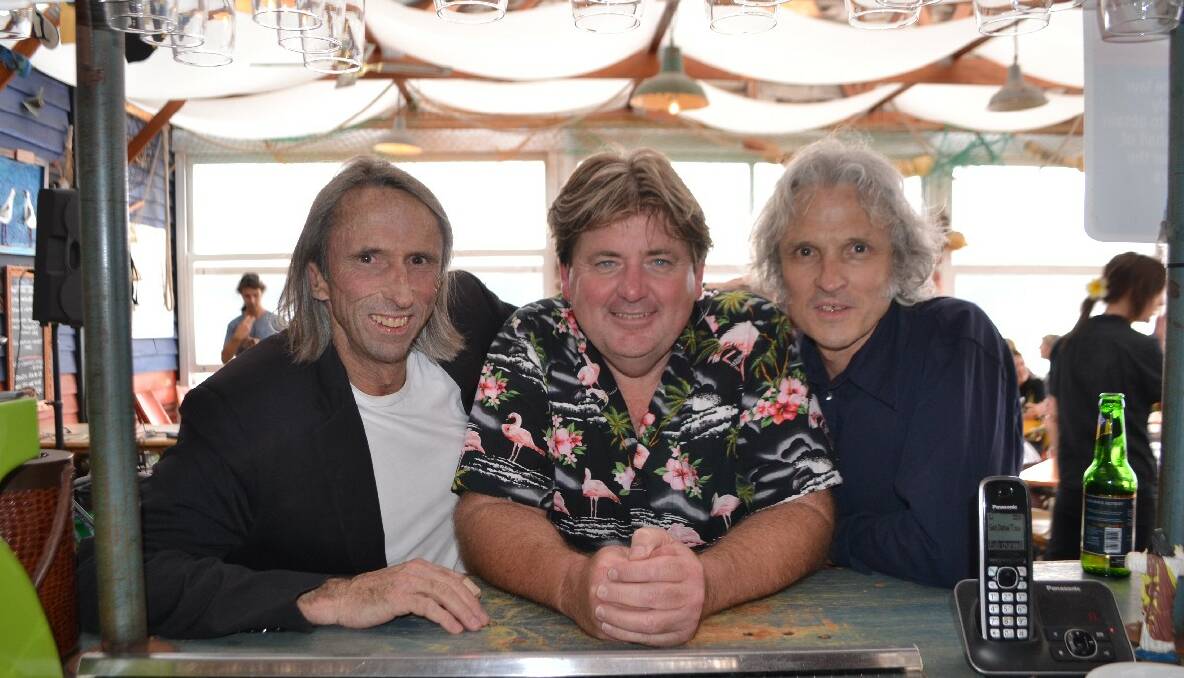 THE BOYS: Quarterdeck Chris with Reg Mombassa and Peter O’Doherty.  
