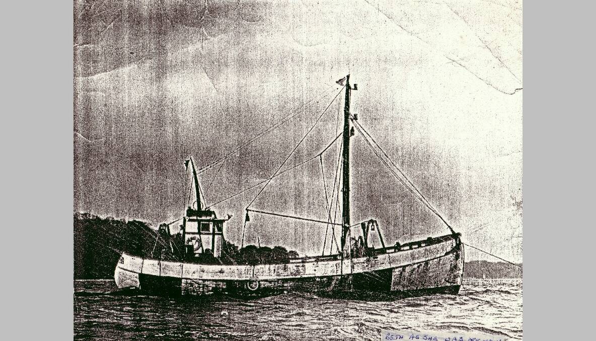 THEIR HOME FOR A YEAR: The fishing trawler Beth as purchased by the Caisley family. 