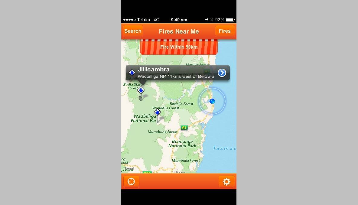 FIRE APP: Have you download the essential RFS Fires Near Me app yet? Here it is showing the latest on Wednesday morning. 