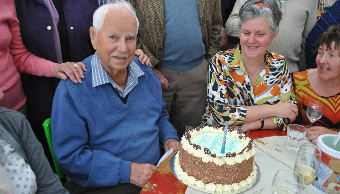 WITH FRIENDS: The Narooma News was fortunate to be invited to John Petherbridge’s recent 93rd birthday.