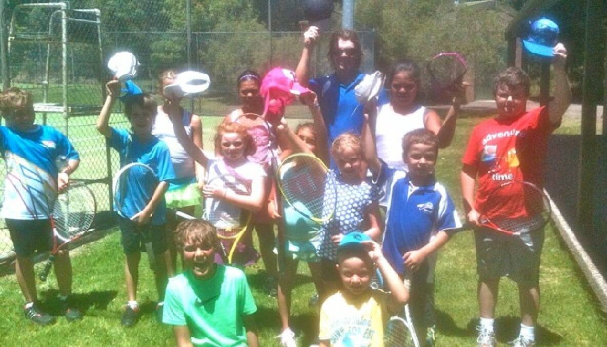 FUTURE STARS: Pictured in no particular order are Sandy and Mitchell Loudoun, Chelsea and Jemma Laurie, Tyler and Cooper Frawley, Cameron McCarter, Abbey and Lucy Colbourne, Callum James, AJ and Sophie Foster and coach Rob Frawley.